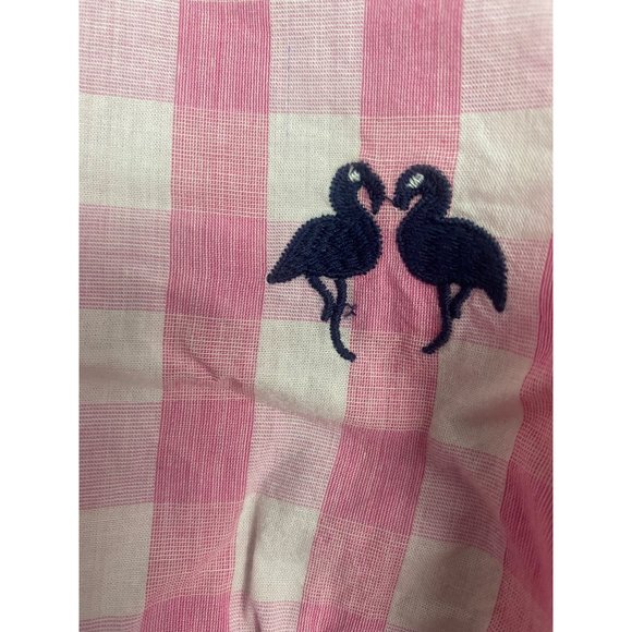 Crown & Ivy Pink Gingham Flamingo Embroidered - Picture 7 of 8